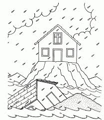 Wise And Foolish Builders Coloring Page Coloring Pages Bible Coloring Pages Bible Coloring Sheets