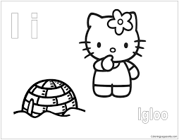 Keep your kids busy doing something fun and creative by printing out free coloring pages. Hello Kitty With The Letter I Is For Igloo Coloring Pages Cartoons Coloring Pages Coloring Pages For Kids And Adults