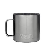 Amazon Com Yeti Rambler 14 Oz Stainless Steel Vacuum Insulated Mug With Lid Seafoam Sports Outdoors Insulated Mugs Stainless Steel Travel Mug Yeti Rambler