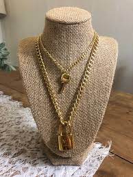 Vintage Louis Vuitton Lock And Key Necklace Louis Vuitton Jewelry Dior Bracelets Fashion Necklace