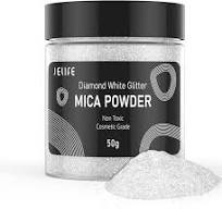 Amazon.com: White Glitter Mica Pigment Powder - Jelife 50 ...