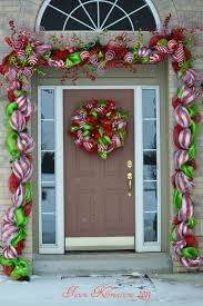 Red And Green Front Door Christmas Garland Diy Christmas Garland Christmas Decorations Garland Front Door Christmas Decorations