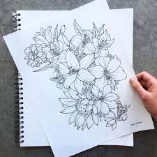 Flower tattoos are a common tattoo design for many people. No Hay Descripcion De La Foto Disponible Flower Sketches Flower Drawing Tattoo Design Drawings