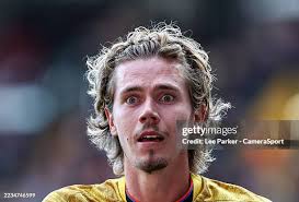 Blackburn Rovers' Ryan Hedges cross is blocked by Watford's Moussa... News  Photo