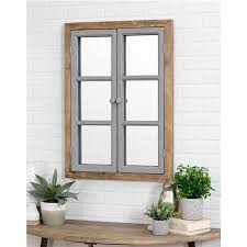 Wall mirrors are an easy way to add more dimension to your room, not to mention boost your home decor style. Aspire 5537 Somerset Window Pane Wall Mirror 44 Brown Walmart Canada