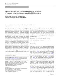 Rĕn zhe lèi dĕng dài chóng yù de xĭ yuè. Pdf Genetic Diversity And Relationship Of Global Faba Bean Vicia Faba L Germplasm Revealed By Issr Markers