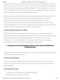 Tanah marginal atau suboptimal merupakan tanah yang potensial untuk pertanian, baik untuk tanaman pangan, tanaman perkebunan faktor iklim terutama curah hujan merupakan faktor yang sangat menentukan keberhasilan budidaya padi gogo. Cadangan Usaha Mengatasi Kesan Guna Tanah Di Kawasan Kajian