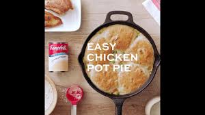 Bring to a simmer and continue cooking until mixture i wanted to make campbell's biscuit chicken pot pie but i didn't have condensed cream of chicken soup. Campbell S Dinner Solved This Easy Chicken Pot Pie