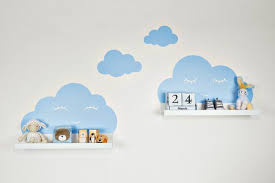 Wandtattoo Wolken Blau Mit Augen Fur Ikea Regalbrett Ribba Mosslanda 55cm Bilderleiste Fur Babyzimmer Kinderzimmer Aufkleber Wand Tapete Nursery Decals Wall Decals Wall Wallpaper