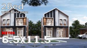 And all include a designated master suite on the main or upper level. House Design Plans 6 5x11 5 Meters 2 Bedrooms Small House Design