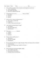 I'm twelve years old. percy writes this at the beginning of the book. Percy Jackson Lighnting Thief Quiz Chapters 1 5 Esl Worksheet By Bkpittman1