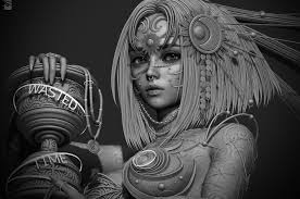 Day23- Mood: Insanity. Two hours of sculpting. Music: Magnus Ringblom