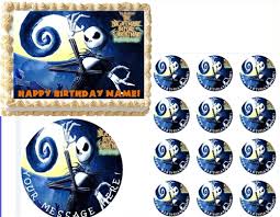 4.2 out of 5 stars. Nightmare Before Christmas Jack Skellington Edible Cake Topper Frosting Sheet All Sizes
