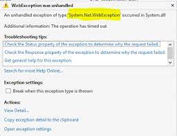 Catching Httpwebrequest Timeout Stack Overflow