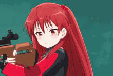 Anime aesthetic pfp anime icons anime character. Anime Girl With A Gun Gifs Tenor