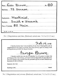 No 3 Registration Card Actual Size 7 1 2 X 12 1 2 Cm In Most Places Certainly In All Small Towns A Sufficient Safeguard Agains Primer Library Books