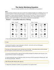 Something other than reshuffling process in sexual reproduction. Kami Export Camille Fei 23 The Hardy Weinberg Equation S Pdf The Hardy Weinberg Equation How Can We Make Predictions About The Characteristics Of Course Hero