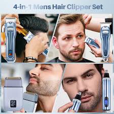 Amazon.com: Roziapro קוצץ שיער מקצועי לגברים אפס פערים קוצץ שיער אף אלחוטי  מכונת גילוח חשמלית נטענת ערכת טיפוח שיער עם תצוגת LED (כחול) : יופי וטיפוח