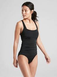 Athleta Aqualuxe Wide Strap Square One Piece, Black SIZE M -447223 N0526 |  eBay