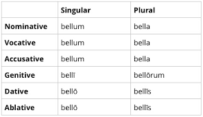 Declensions Of Nouns Live Latin