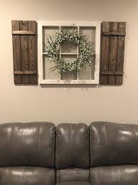 Diy Window Pane And Shutters Home Farmhouse Decor Farmhouse Decor Living Room Home Decor Decor