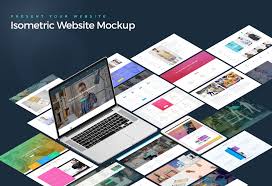 Isometric Website Mockup Website Mockup Website Mockup Psd Website Mockup Templates