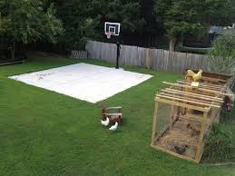 How much does concreting cost? Backyard Basketball On A Concrete Slab Well Done Backyard Basketball Basketball Court Backyard Backyard Playground
