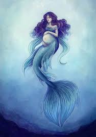 Pregnant Mermaid Digital Painting Sylvia Strijk Mermaid Drawings Mermaid Art Mermaid Painting
