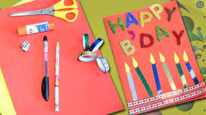 The kids and i love card making.as i have a rather pragmatic streak, i find that making cards for relatives and friends is a great way to have a creative session with the children and to have a good use for the resulting craft.we do keep a lot of artwork, but we can't keep everything. Happy Birthday Greeting Card Diy Birthday Card Easy Craft Youtube