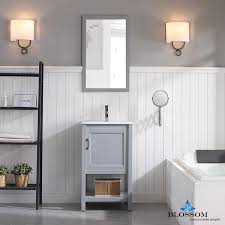 lucca 20 inch vanity set in metal grey