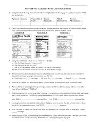 These targets are more challenging for industry to meet, and may require innovation in the development of. Worksheet Food Guide Calories