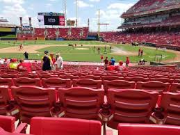 great american ball park section 118 home of cincinnati reds