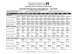 January To December 2015 Timetable App Form January To December App Form First Aid