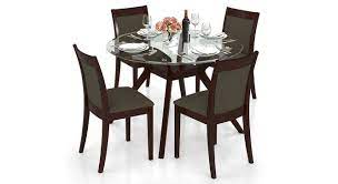 Wesley Dalla 4 Seater Round Glass Top
