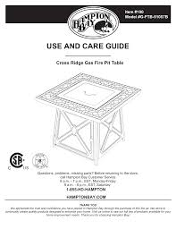 Hampton bay tabletop fire pit. Hampton Bay G Ftb 51057b Installation Guide Manualzz