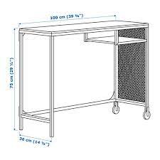 fjallbo طاولة كمبيوتر محمول أسود 100x36 سم ikea