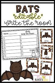 These Bat Themed Write The Room Cards Are Editable Making The Perfect Math Or Literacy Center Or Station For Kinderg Nautical Classroom Writing Spelling Words