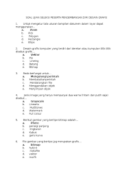 Siapa perangkat lunak yang dapat membuat gambar dengan data bitmap? Soal Ujian Desain Grafis