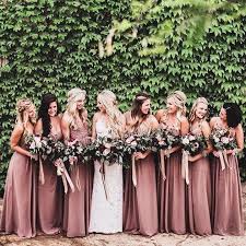 The Dessy Group On Instagram Total Wow Factor In Dessy Gowns In Desert Ro In 2020 With Images Rose Bridesmaid Dresses Rose Pink Bridesmaid Dresses Sweetheart Bridesmaids Dresses