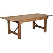 Flash Furniture 7 X40 Folding Farm Table Pine Wood Xaf84x40 Farm Table Folding Dining Table Traditional Dining Room Table