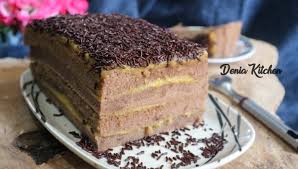 Resep bolu loyang 24 : Bolu Putih Telur Cokelat Selai Nangka Chocolate Cake White Egg With Jackfruit Jam Denia Kitchen