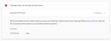 I have been having an issue lately with google chrome. Gettting Http Error 503 Error On Sittemap Google Search Central Community