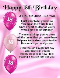 Happy Birthday Wishes For 18 Year Old Niece Fridge Magnet Personalised Poem Cousin Poem 18th Birthday Free Gift Box Happy 18th Birthday Quotes Niece Quotes Birthday Verses