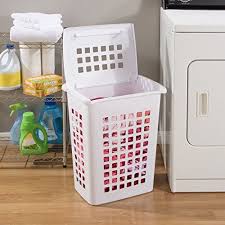 Sterilite 12238004 Rectangular Lifttop Laundry Hamper White 4 Pack Laundry Hamper Diy Clothes Storage Storage Bins Organization