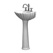 round bathroom pedestal sink with base