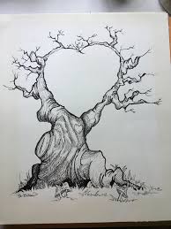 Heart Tree Drawing Tree Drawing Heart Drawing Public Artwork