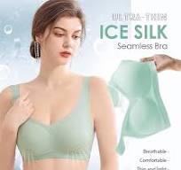 Amazon.com: Ultra Thin Ice Silk Bra for Women, Blisstop Ice ...