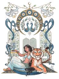 Every Girl Is A Princess 3 Aladdin S Jasmine And Rajah Mili Fay On Artstation At Https Www Artstation Com Artwork N3x6e Aladdin Art Night Art Princess Art