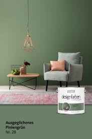 Designfarbe Ausgeglichenes Piniengrun Nr 28 Schoner Wohnen Farbe Schoner Wohnen Wandfarbe Wandfarbe Grun