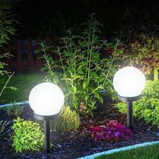 Solar Led Landscape Globes Thegardenersshop In 2020 Solar Lights Garden Solar Bulb Outdoor Garden Lighting